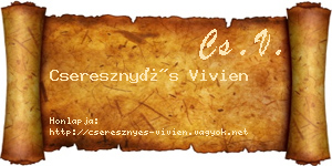 Cseresznyés Vivien névjegykártya